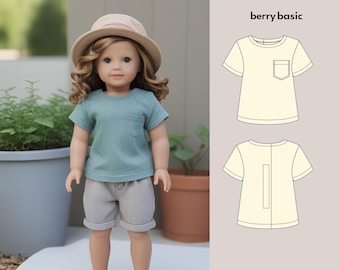 18" Doll - Morton Top PDF Sewing Pattern (Made for American Girl, Fits Our Generation Too!)