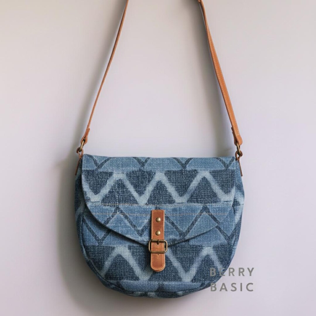 Dale Crossbody Bag Sewing Pattern PDF | Upcycled Denim Saddle Purse ...