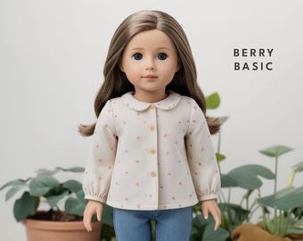 18&quot; Doll - Duran Blouse PDF Sewing Pattern (Made for American Girl, Fits Our Generation Too!)