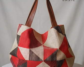 Tyrese Tote Bag Sewing Pattern PDF | Easy Slouchy Shoulder Bag Tutorial | DIY Hobo Purse Craft | Printable Pattern 2 Sizes for Beginners