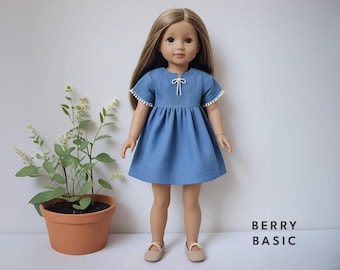 18" Doll - Griffith Dress PDF Sewing Pattern (Made for American Girl, Fits Our Generation Too!)