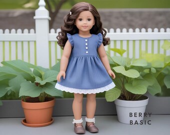 18" Doll - Arroyo Dress PDF Sewing Pattern (Made for American Girl, Fits Our Generation Too!)