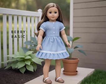 18" Doll - Wiggins Dress PDF Sewing Pattern (Made for American Girl, Fits Our Generation Too!)