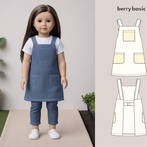 18" Doll - Claytone Apron PDF Sewing Pattern (Made for American Girl, Fits Our Generation Too!)
