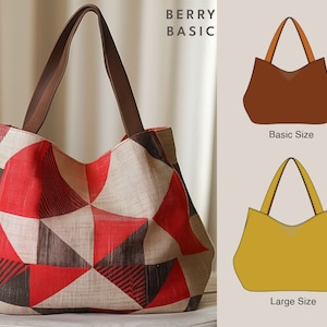 Tyrese Tote Bag PDF Schnittmuster (2 Größen) - Einfaches Nähen Pattern