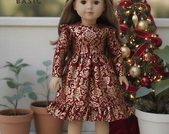 18" Doll - Foley Dress PDF Sewing Pattern (Made for American Girl, Fits Our Generation Too!) holiday dress, Christmas dress