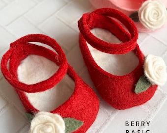 18" Doll - Colette Felt Shoes Shoes PDF Pattern (American Girl Doll Body Size)