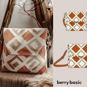 ローラバッグ PDF 縫製パターン (2サイズ) - 簡単な縫製パターン