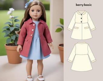 18" Doll - Massey Jacket PDF Sewing Pattern (Made for American Girl, Fits Our Generation Too!)