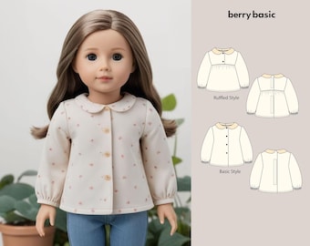 18" Doll - Duran Blouse PDF Sewing Pattern (Made for American Girl, Fits Our Generation Too!)