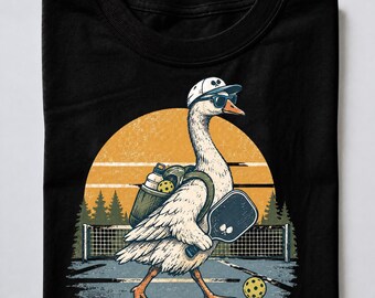 Pickleball Goose-skjorta, vintage-tröja med djurmotiv