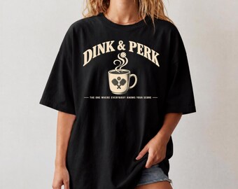 Pickleball Coffee T-Shirt, Dink & Perk Vintage Tee, Comfort Colors Shirt