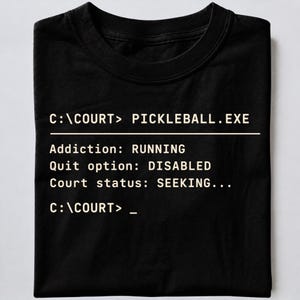 Camiseta de Programador de Pickleball, Camiseta com Humor de Programação