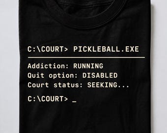 Pickleball Programmer Shirt, Coding Humor Tee
