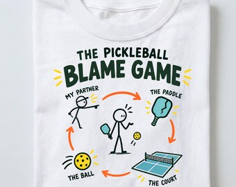 Why I Lose at Pickleball Shirt, Funny Blame Game Tee, Comfort Colors 1717