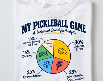 My Pickleball Game, Scientific Analysis Tee, Funny Pie Chart Graphic, Comfort Colors Shirt