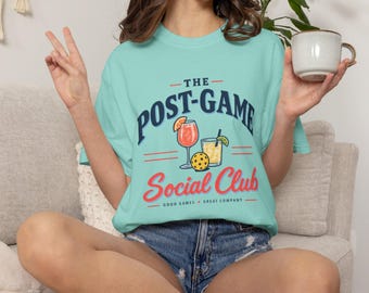 The Post Game Social Club Shirt, Preppy Pickleball Lifestyle Tee