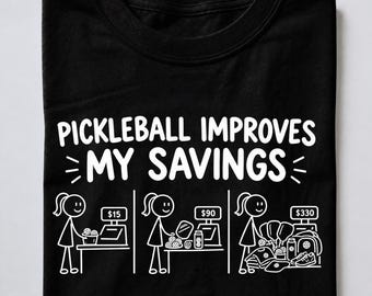 Pickleball Improves My Savings Shirt, Funny Pickleball Tee, Comfort Colors 1717