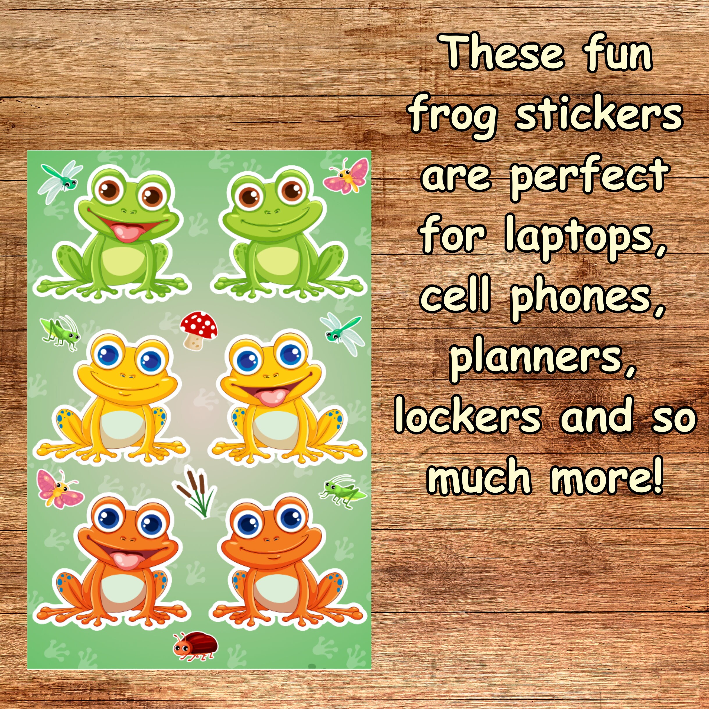 Cute Frog Sticker Sheets Happy Frogs Decals for Journal Planners High ...