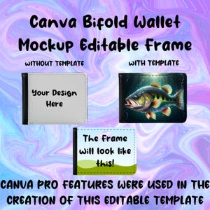Canva Bifold Brieftasche Mockup Vorlage