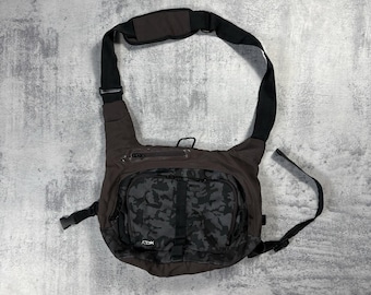 Vintage O'neill Embroidered Logo Sling Bag: Y2K Gray Orange Waist