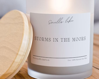 Storms in the Moors Wuthering Heights Candle Bookish Gift Dark Gothic Romance Period Drama Dark Emily Brontë Heathcliff Catherine Literary