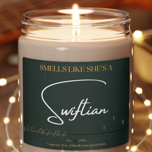 smells like she&#39;s a swiftian tortured poet Scented Soy Candle swiftie candle swiftie gift TTPD Gift
