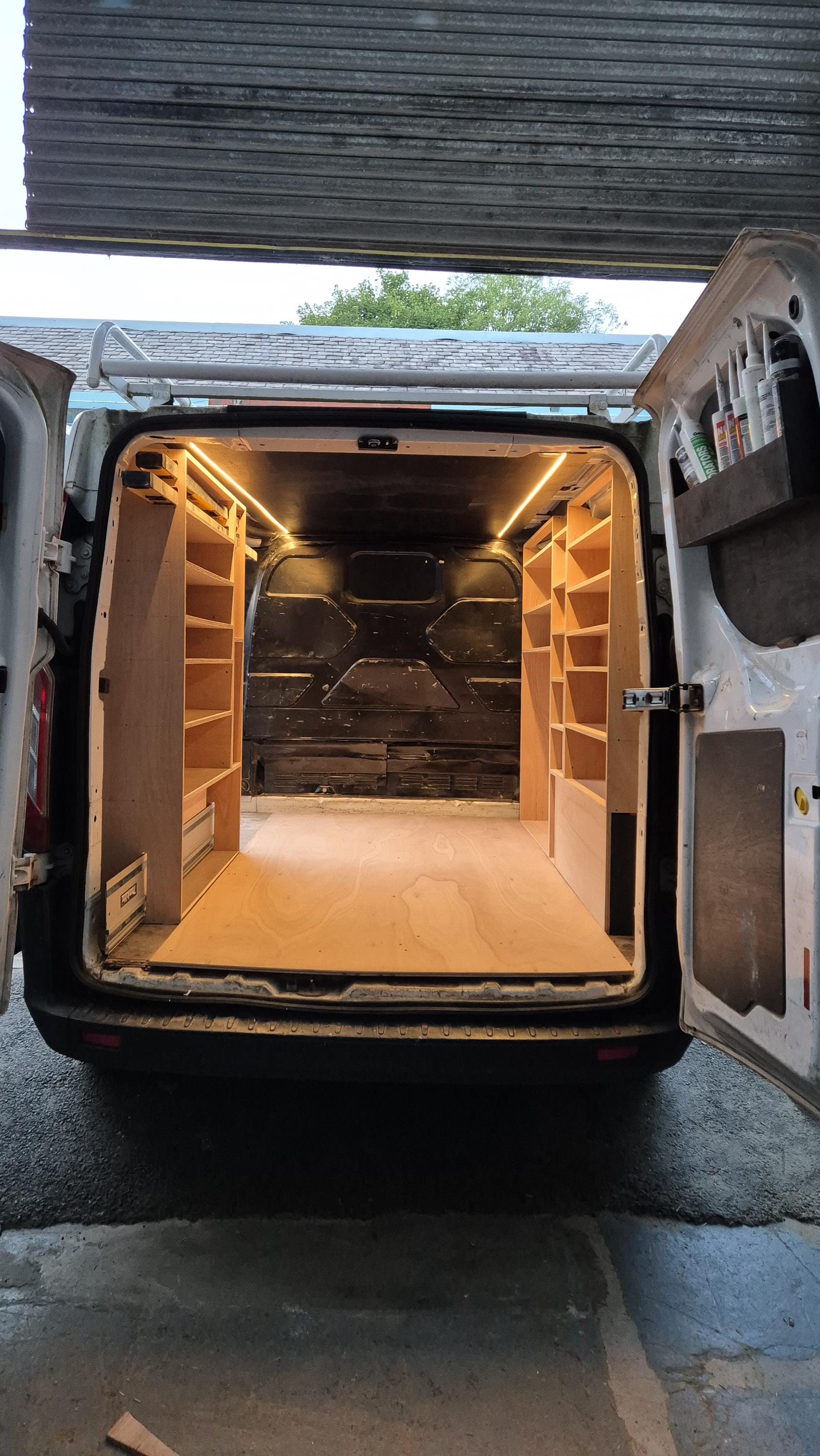 Rayonnages Pour Ford Transit Custom SWB & LWB - Contreplaqué - MONSTERSHOP - Neuf