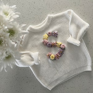 Suéter Inicial Floral Infantil