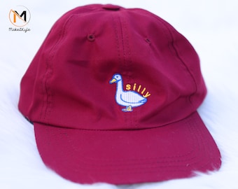 Casquette brodée en forme d'oie idiote, Casquette d'été amusante assortie pour couple, Chapeaux de baseball en coton couleur confort, Casquettes snapbacks d'été réglables Easyfit