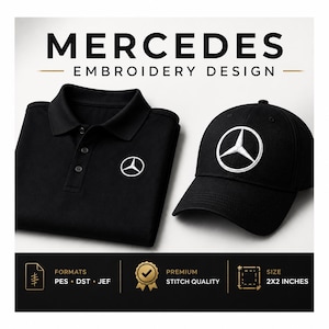 Mercedes Benz Embroidery Design | Machine Embroidery File Download