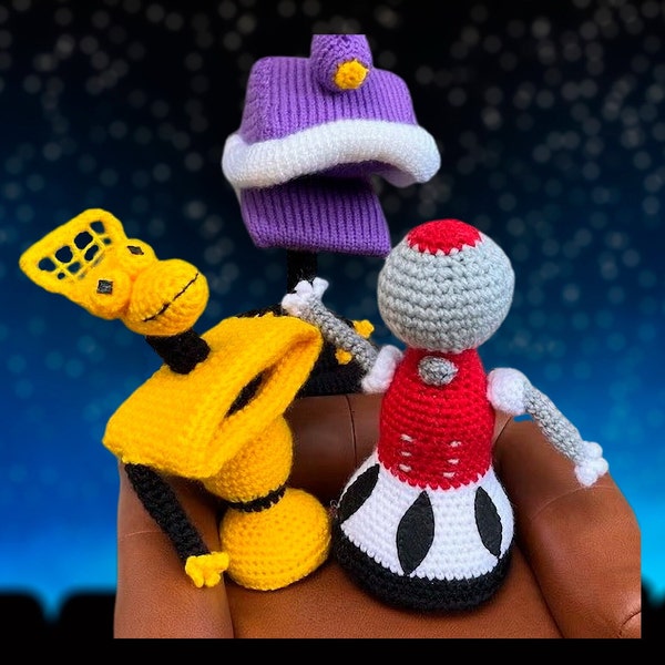 Mystery Science Theater 3000 (MST3K), Tom Servo, Crow T. Robot, Gypsy, Crochet Toy, Amigurumi  doll, personalized gift