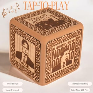 The Office Music Box - Tap-to-Play Iconic Songs | Jim and Pam Wedding Gift | Dunder Mifflin Inspired Gift