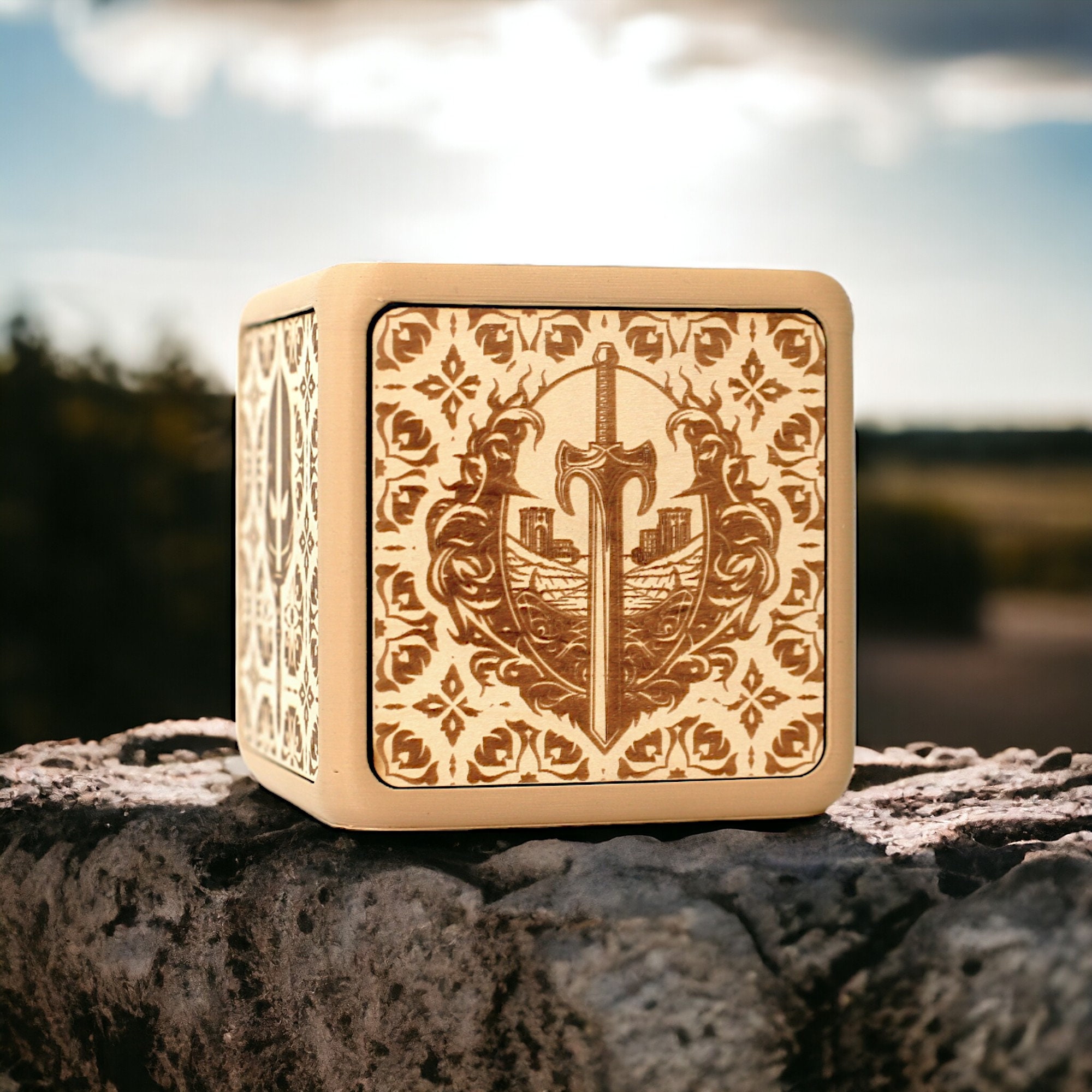 DnD Music Box - Fighter Rogue Barbarian Wizard - Perfect Gift for Dungeons & Dragons Fans - Birthday Present for Roleplaying Game Lover