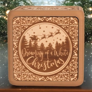 White Christmas Music Box | Tap-to-Play | Iconic Holiday Songs | Unique Gift for Her