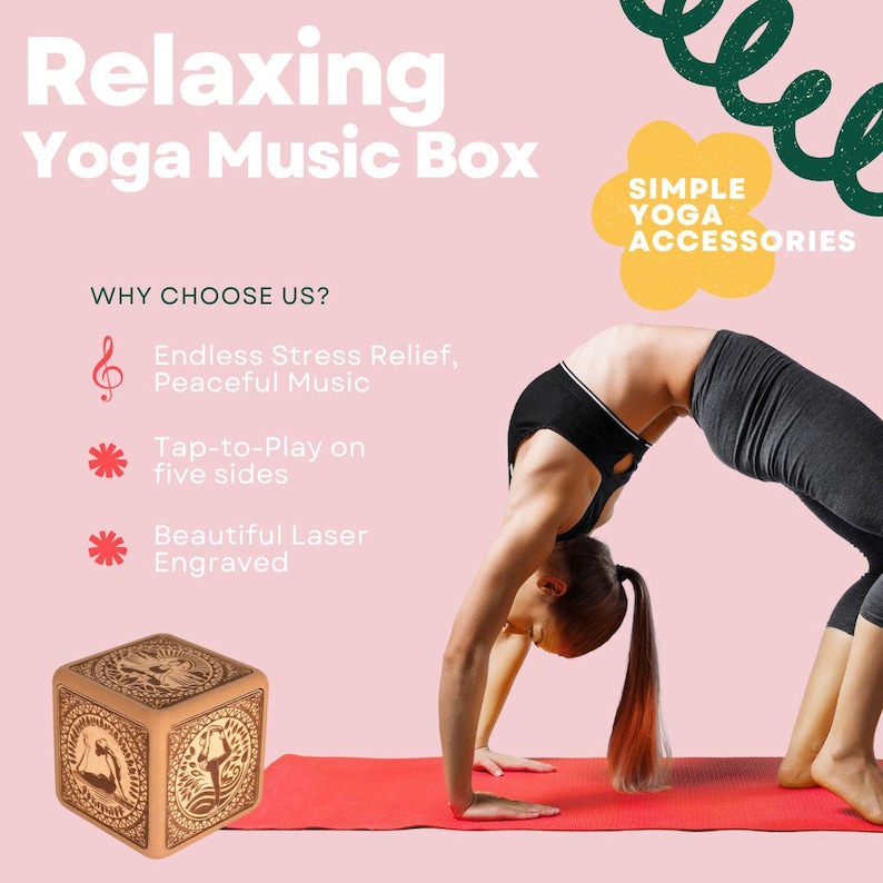 Yoga Text Box Yoga Music Box | Tap-to-play Relaxation Music | Meditation Gift ...