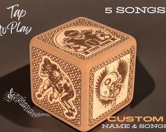 Personalized NFL Football Music Box – Tap-to-Play with Custom Name & Songs