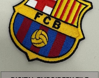 Embroidery FILE Logo BARCELONA 6cm x 6cm Premium Quality