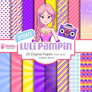 Luli Pampin Digitales Papier, Sofort-Download | JPEG