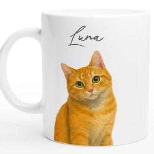 Caneca personalizada para animais de estimação com foto + nome, caneca para gato, cachorro, presente para amantes de animais, caneca para mãe e pai de cachorro