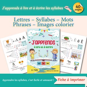 J’apprends à lire et écrire les syllabes