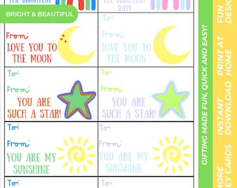 Geburtstag Geschenkanhänger - Printable (Digitaler Download)