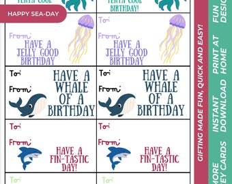 Geburtstag Geschenkanhänger - Printable (Digitaler Download)