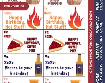 Geschenkanhänger zum Geburtstag für Herren – Printable (Digitaler Download)