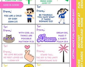 Christliche Geschenkanhänger - Printable (Digitaler Download)