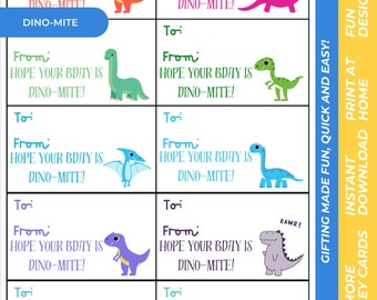 Geburtstag Geschenkanhänger - Printable (Digitaler Download)