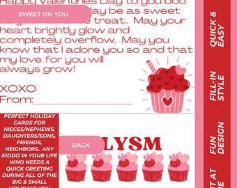 Valentinstag Fill-in-the-Blank Karte - Printable (Digitaler Download)