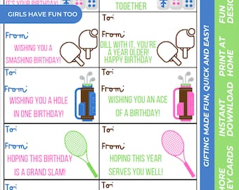 Frauen Geburtstag Geschenkanhänger - Printable (Digitaler Download)