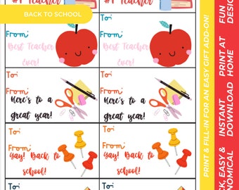 Lehrer Geschenkanhänger – zum Ausdrucken (digitaler Download)