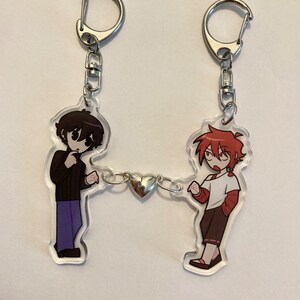 ZENO - Matching Tsugino Haru Maeno Aki Heart Magnet Keychains - Etsy